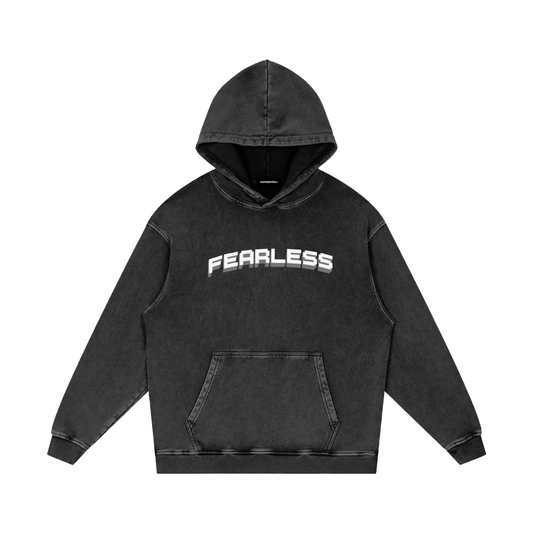 FEARLESS Washed oversized Cotton Hoodie