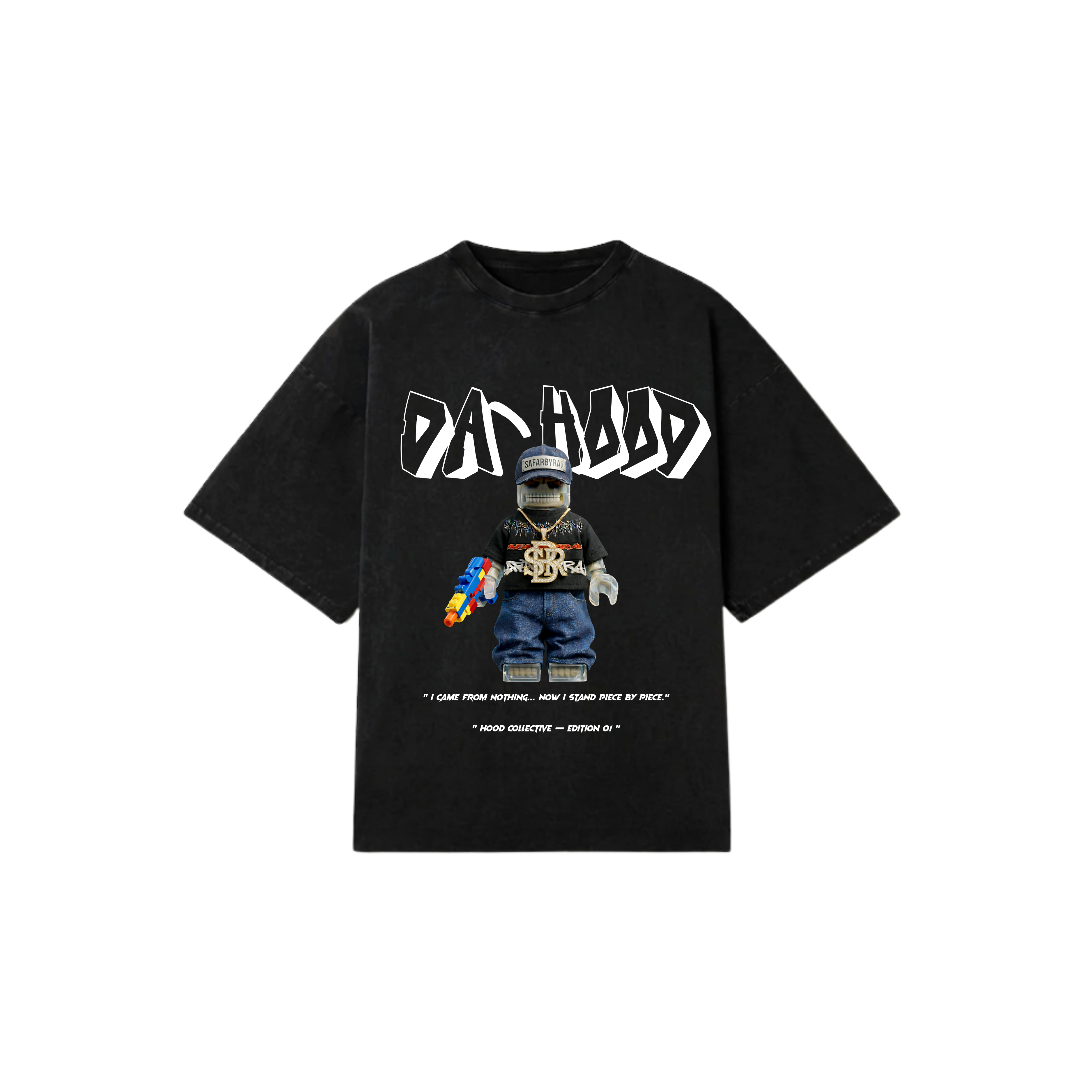 DA HOOD EDITION 1 FADED OVERSIZED TSHIRT
