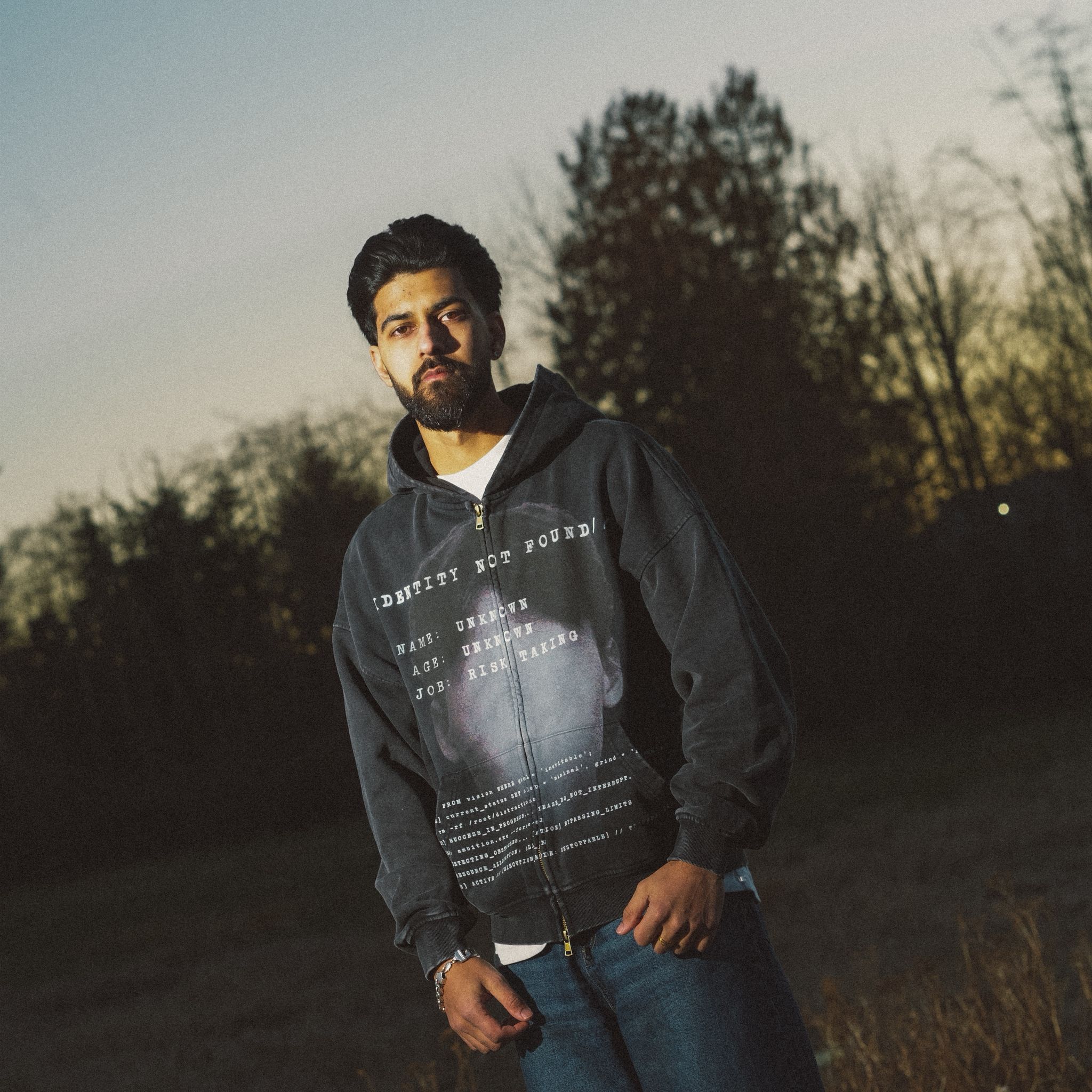 IDENTITY FADED ZIP UP HOODIE