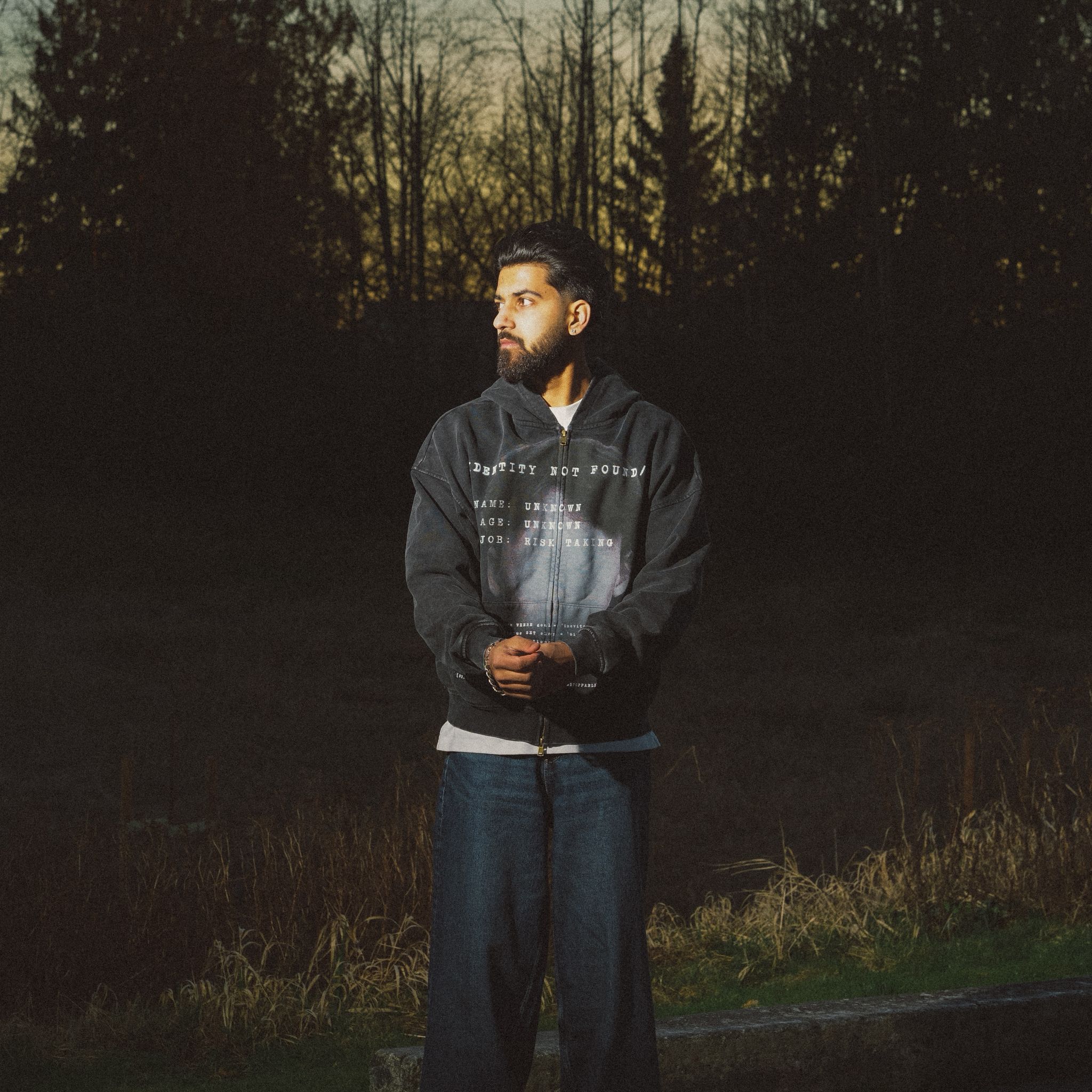 IDENTITY FADED ZIP UP HOODIE