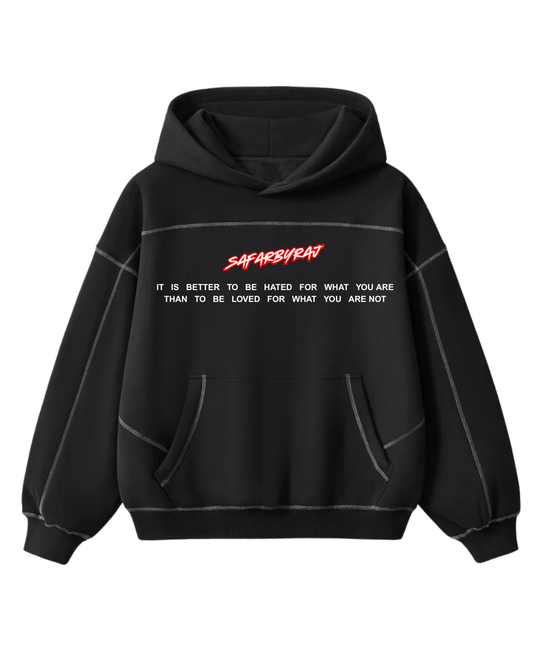 STAND ALONE Oversized Boxy Fleece Hoodie