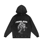 FEARLESS Washed oversized Cotton Hoodie